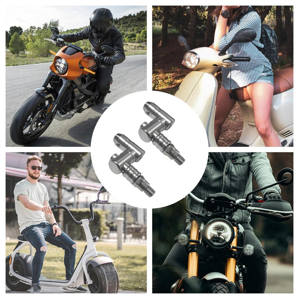 Verstellbare Spiegelverlängerungen Motorrad Rückspiegelhalterung Erhöhungen 2 Stück 360 Grad verstellbare Halterung Ersatz für