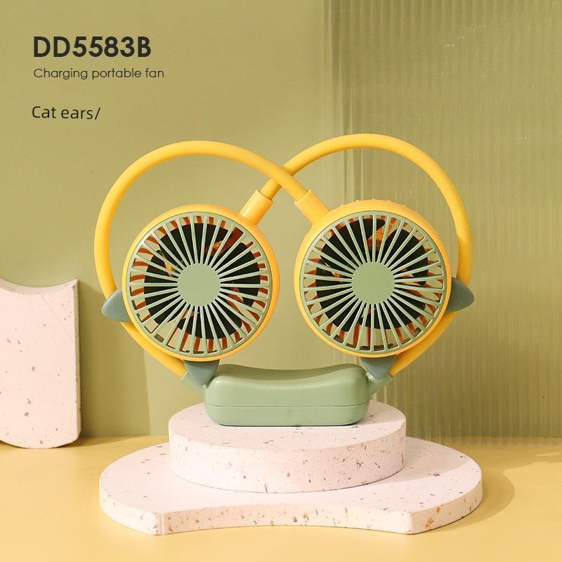 Portable Neck Fan for Lazy People, Convenient USB Charging Model, Small Personal Cooling Device for Men and Women Students, Ultra-Long Battery Life