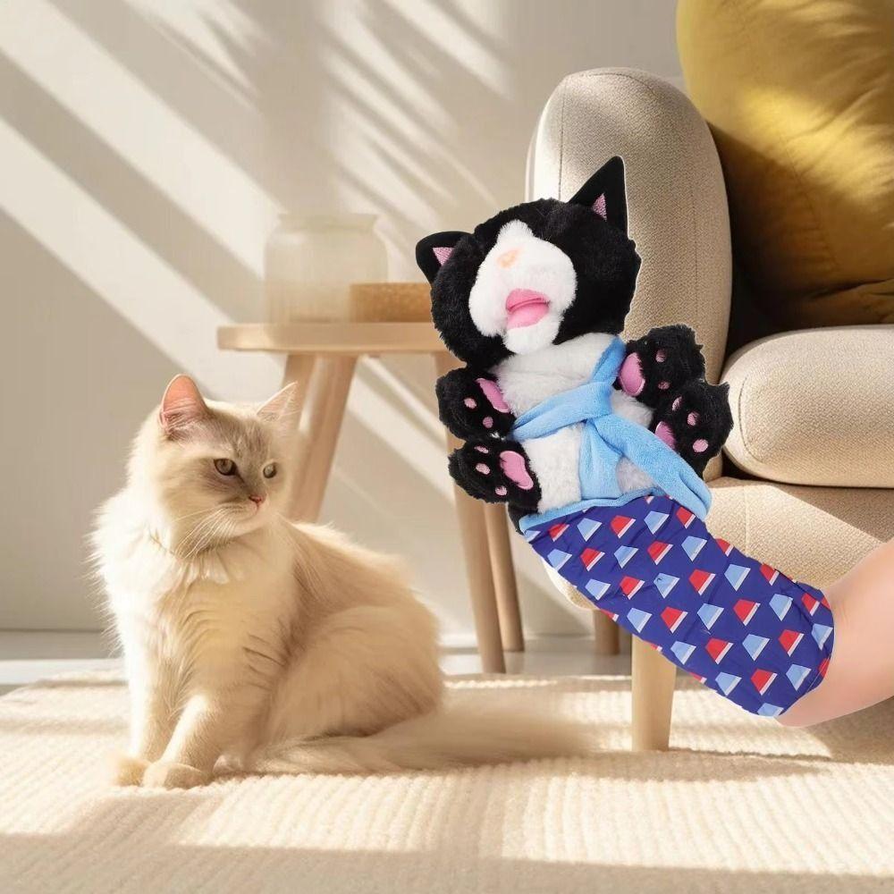 Sturdy Padding Cat Puppet Wrestler Interactive Animal Hand Glove Creative Cat Dolls Pet Supplies