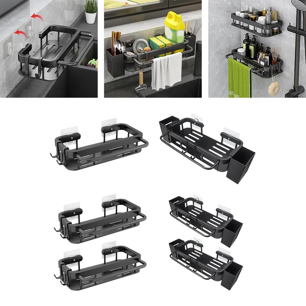 Modern Kitchen Sink Organizer Kit with Drain Rack