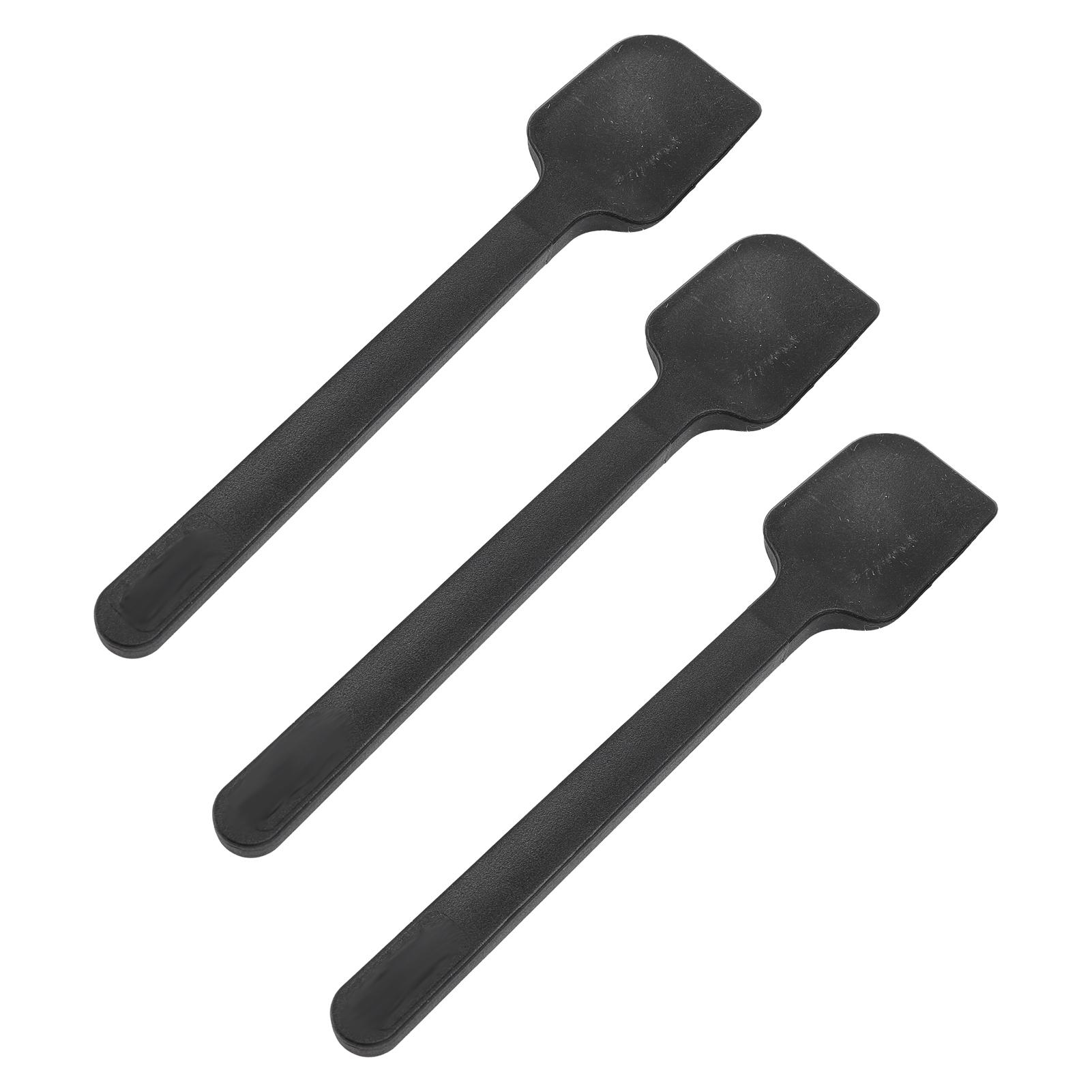 

3PCS Silicone Spoons Set 4.7 Inch Heat Proof Dishwasher Safe Small Jam Spoon for Cooking Serving Mixing Stirring Black