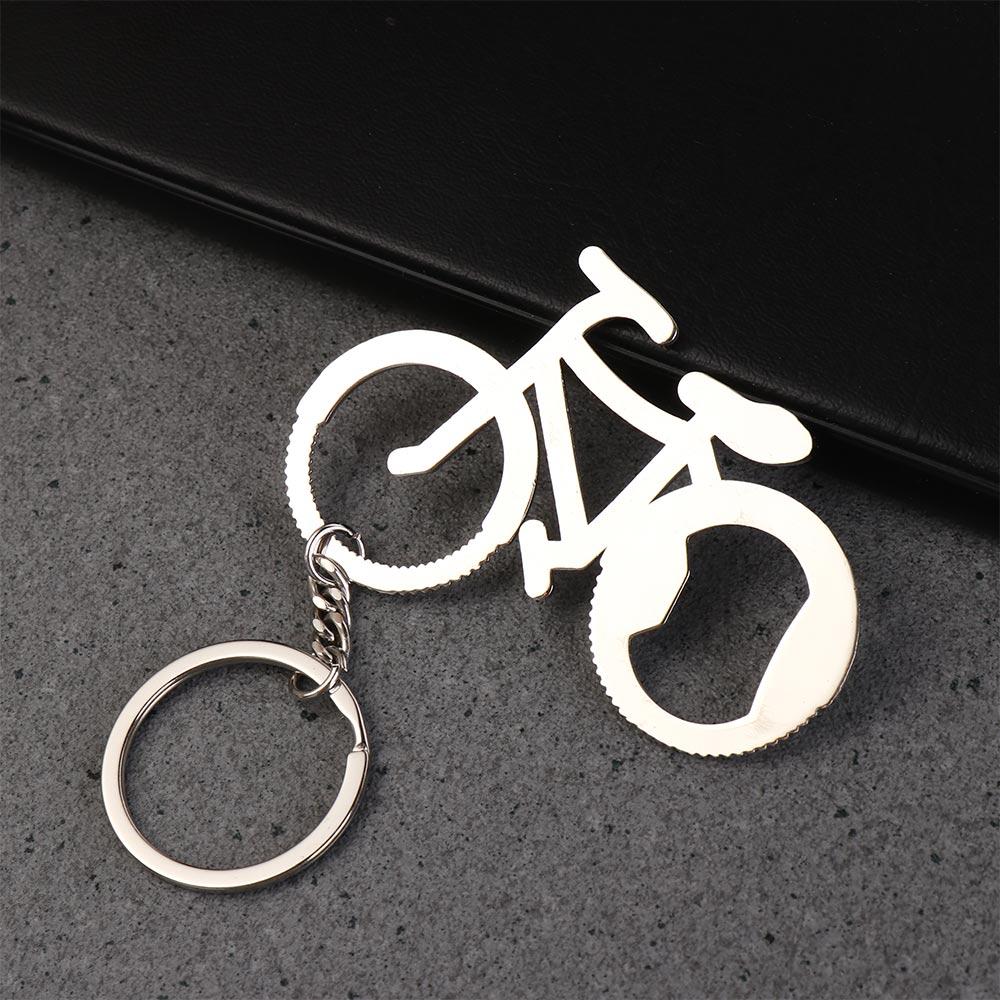 Multifunctional Bottle Opener Keyring Bike Shaped Bike Key Rings Bicycle Keychain Father's Day