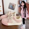 Girls Board Shoes 2025 Spring and Autumn New Children's Sports Shoes Medium and Large Children Girls Casual Shoes Students White Shoes Trendy Shoes