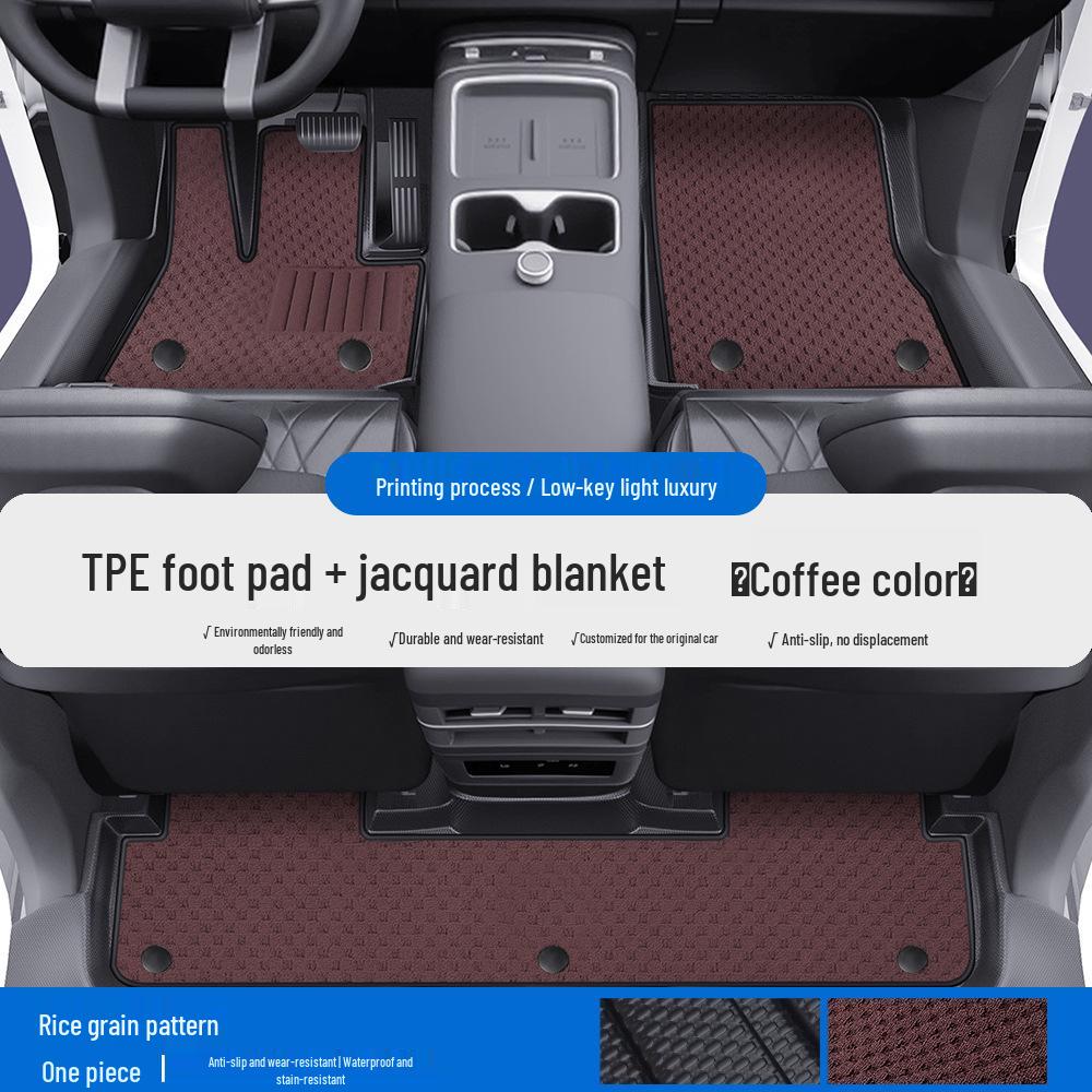 Waterproof TPE Floor Mats & Door Sill Protection for BYD Fang Bao Bao 5/8, Titanium 3/7 - Full Coverage Coil Mat.
