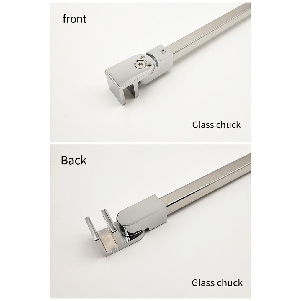 Stainless Steel Adjustable Shower Door Pull Rod Shower Room Rotatable Glass Panel Mounting Bracket Bathrooms Supplies