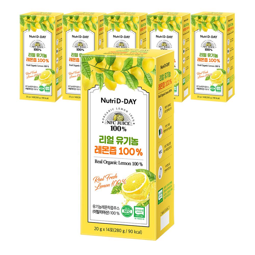 NutriDDay Real Organic Lemon Juice 14p 280g 6 Pcs