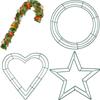 1PC Garland Hoop DIY Flower Garland Metal Wreath Frame Ring Halloween Floral Decoration For Christmas Heart Star Circle Shape