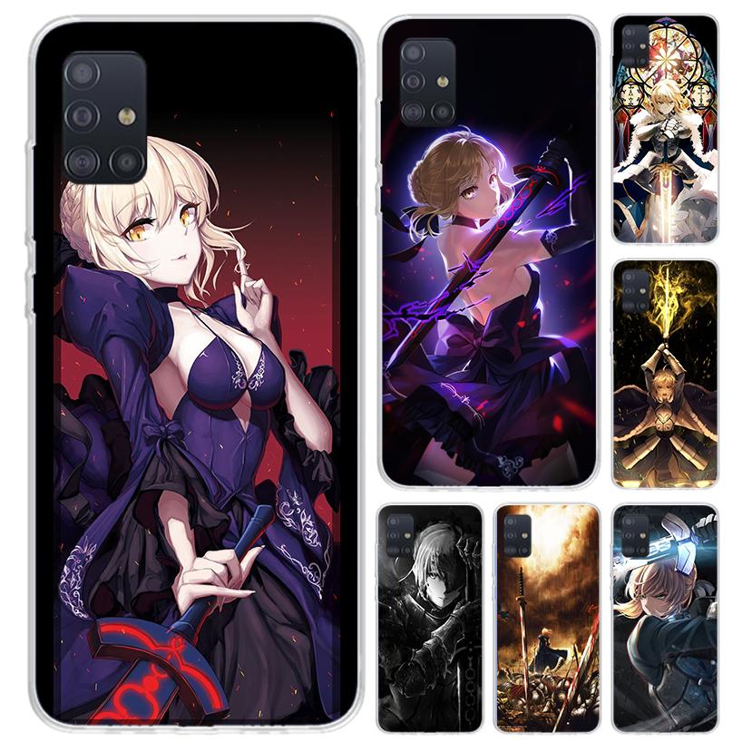 Fate Zero Stay Night Saber Phone Case for Samsung Galaxy A52 A32 A22 A12 A02S A50S A30S A10S Note 20 Ultra 10 Plus S10 A31 A20 A