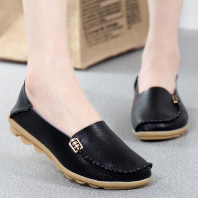 Women Flats Shoes Slip On Genuine Leather Loafers For Women ' ;S Moccasins Loafers Flats Ladies Shoes Plus Size Sapato Feminino