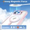 Luxury Transparent Phone Case For 16 15 14 13 12 11 Pro Max 17 Air For Magsafe Magnetic Lens Metal Stand Holder Cover