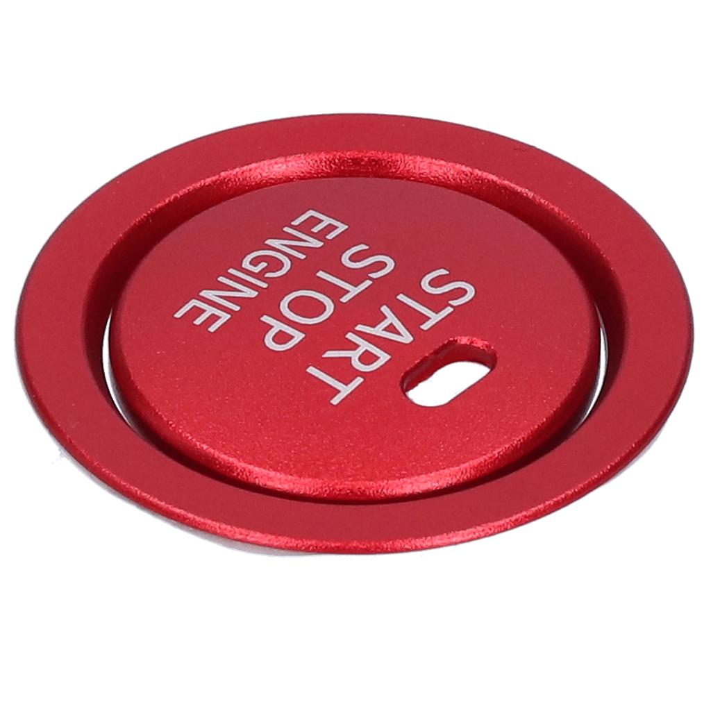 2pcs Engine Start Stop Button Trim Cover Aluminum Alloy Decoration for Car Interior