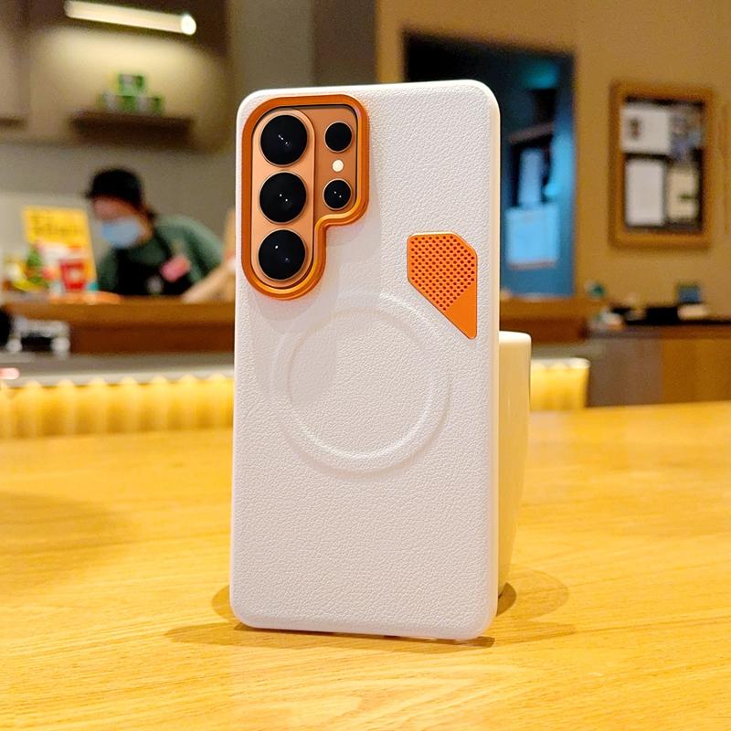 Magnetic Leather Case for Samsung Galaxy S26 Ultra S26 Plus S26 Edge S25 S24 Ultra Plus S25 Edge Cover Wireless Charging Cases