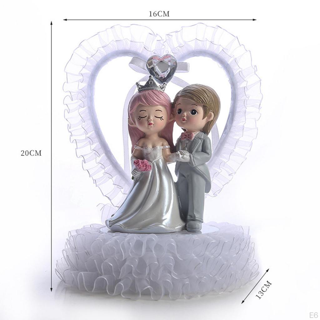 STIL Fshi Synthetisches Harz Ornment Hochzeitstortenaufsatz Handwerk Spaß Eher Souvenir Dekorationen