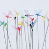 12Pcs Dragonfies Clip 3D Dragonfies Garden Stakes Decors Fly Deterrents Dragonfies Fly Deterrents,Garden Bird Scare Devices