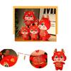 2024 Dragon Year Lucky Mascot Plush Doll Red 20cm 26cm 32cm 38cm 48cm 60cm