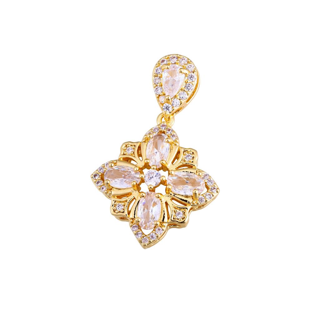 Gold Zirconia Pendant In Various Styles - Fashionable DIY Jewelry Accessory