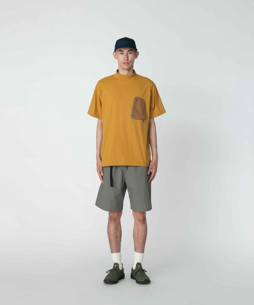 Snow Peak Water Active T-Shirt MUSTARD L, Short Sleeve, Unisex, Amphibious, for Men and Women