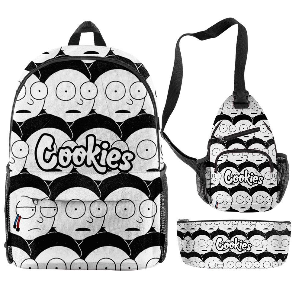 Cook 3D Printing Large Capacity Multifunctional Male And Female Versatile Backpack Student Bag Three-Piece Set