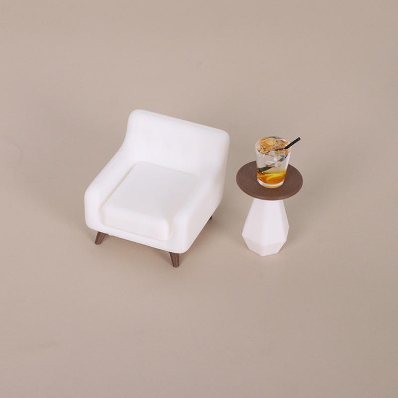 [J] 3/4Pcs Decorative Scene DIY Handmade Coffee Cup Ornament Miniature Dollhouse Table Sofa Juice Mini Model Accessories