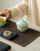 Hand-Painted Rose Gaiwan: Oil Painting Style Ceramic Tea Set for Women, High-Value Underglaze Color Gongfu Tea Brewing Bowl.