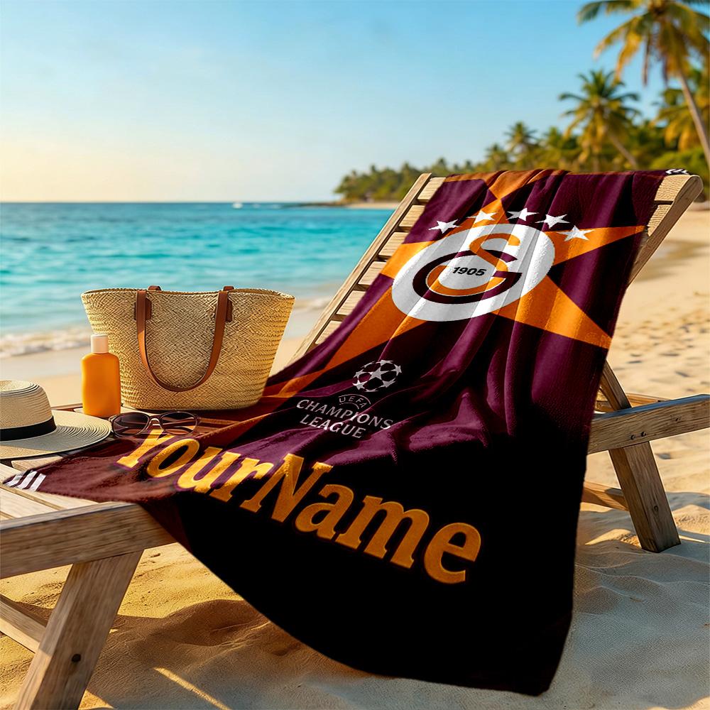 Galatasaray Personalized Name Beach Towel High Absorbency & Quick-Dry