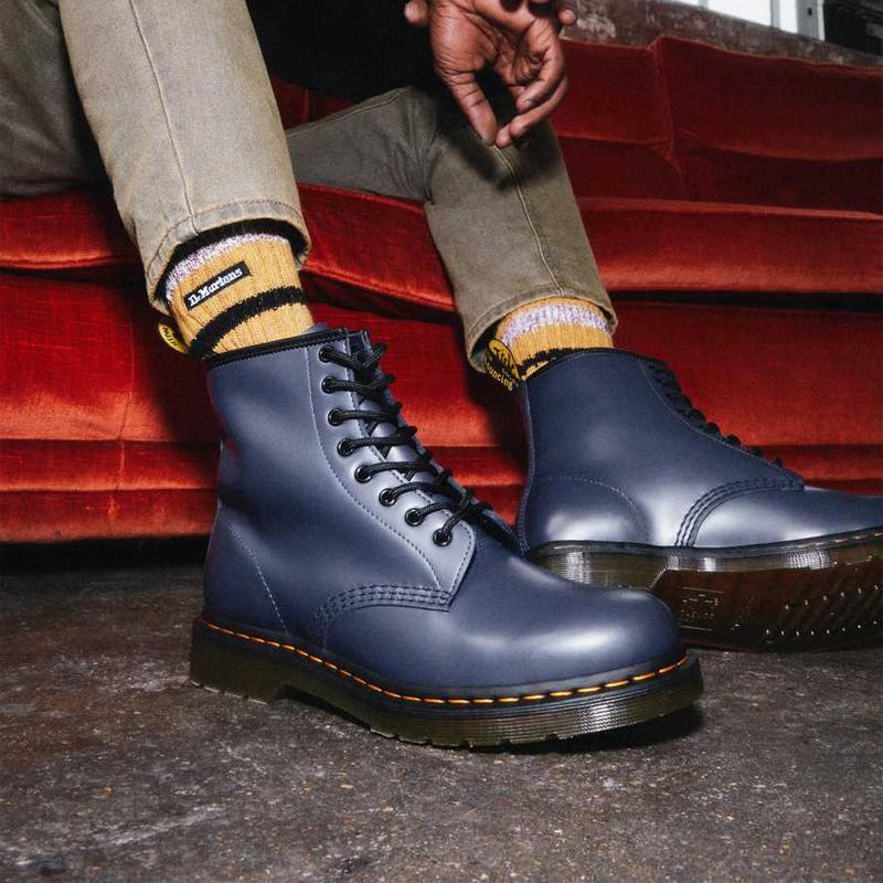 Dr. Martens 1460 Round Toe Lace-Up Short Boots Unisex Boots Indigo 27139403