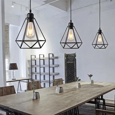 Vintage Závěsné Svítidlo Železný Rám Stropní Osvětlení Barva Restaurace Čajovna Lustr Vnitřní Kované Železo Moderní Závěsná Světla