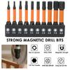 10Pcs H1.5-H8 Hex Allen Wrenches Drill Bit Set Allen Screwdriver Bit Hex Key Screwdriver Bit Set 1/4inch Maintenance Too