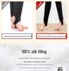 Plus Size Women's High Waist Fleece-Lined Silk Cotton Stirrup Leggings for Winter