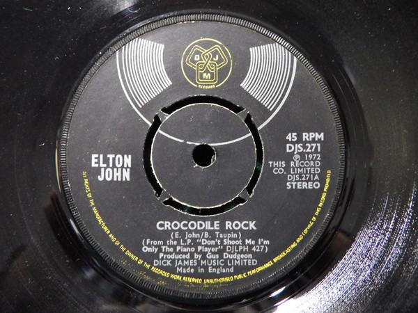 

7inch Record ELTON JOHN - Crocodile Rock DJS271 DJM Records 1972 UK Pop Used