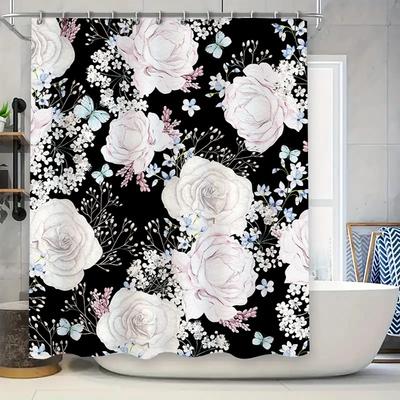 Luxurious Floral Printed Shower Curtain Perfect for Your Bathroom Decor