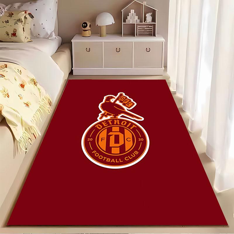 Detroit Football Club Logo Carpet suitable as a non-slip mat for the living room or bedroom sofa