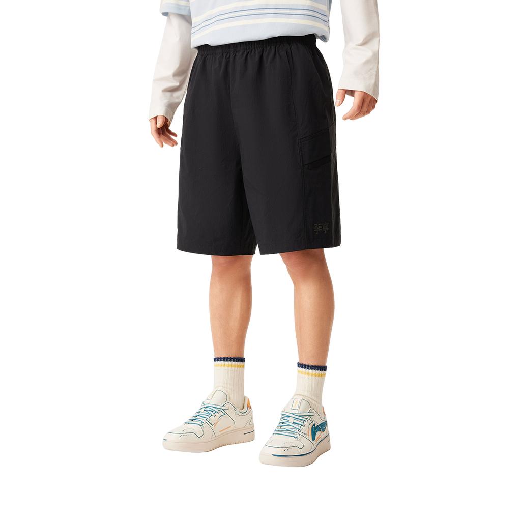 Li Ning Sports Life Collection Cargo Shorts Men's Black AKSV409-4