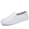 Spring Plus Size Women's Genuine Leather Slip-On White Flats - Casual, Breathable, Korean Style