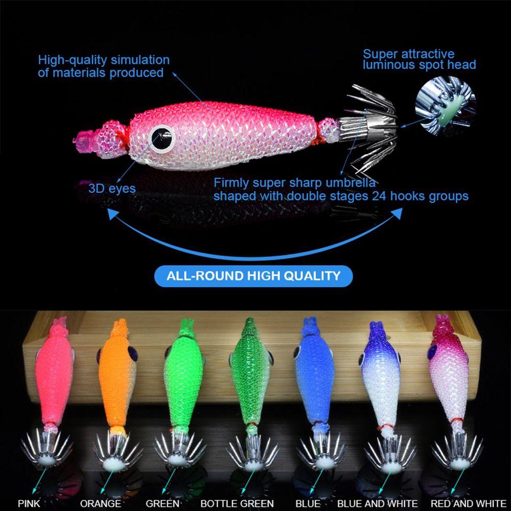 Durable Angling Supplies Fishing Accessories Soft Lure Jig Artificial Baits Squid Hooks Fishhooks