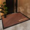 Big House with Red Entrance Door Mat Non-slip Wear Resistant Dirt Mat Scraping Sand Dust Suction Door Carpet