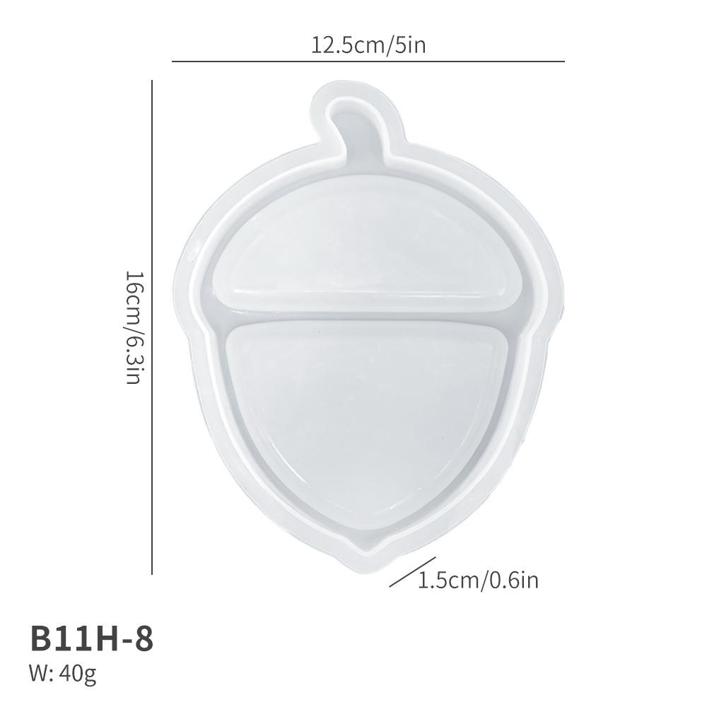 Christmas Series Fruit Tray Silicone Molds Plaster Epoxy Resin Casting Molds Snacks Nuts Storage Tray Christmas Ornaments