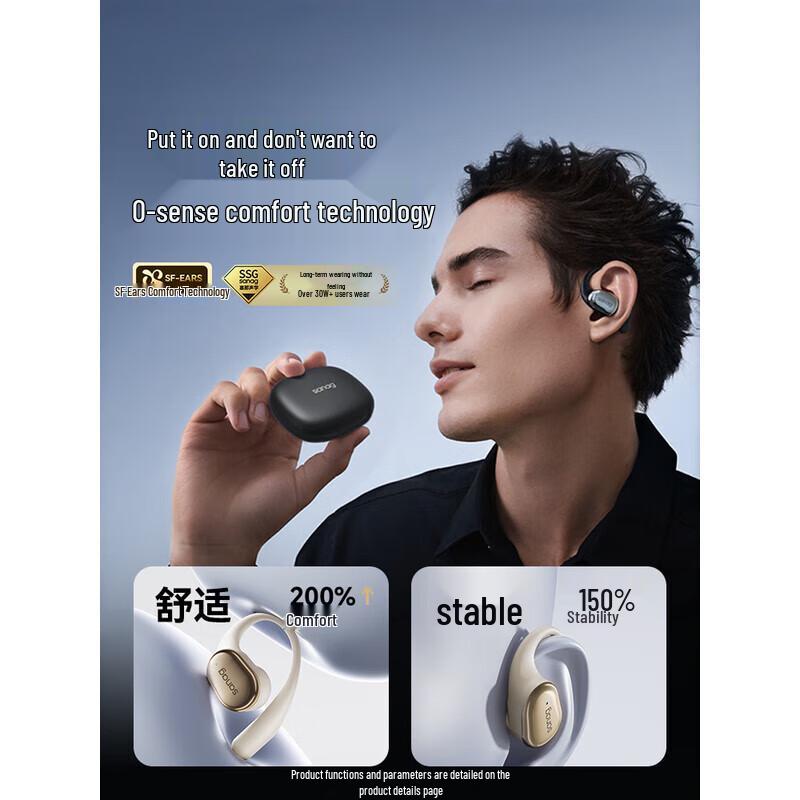 Sainar Open-Ear Wireless Sports Ear-Hook Headphones