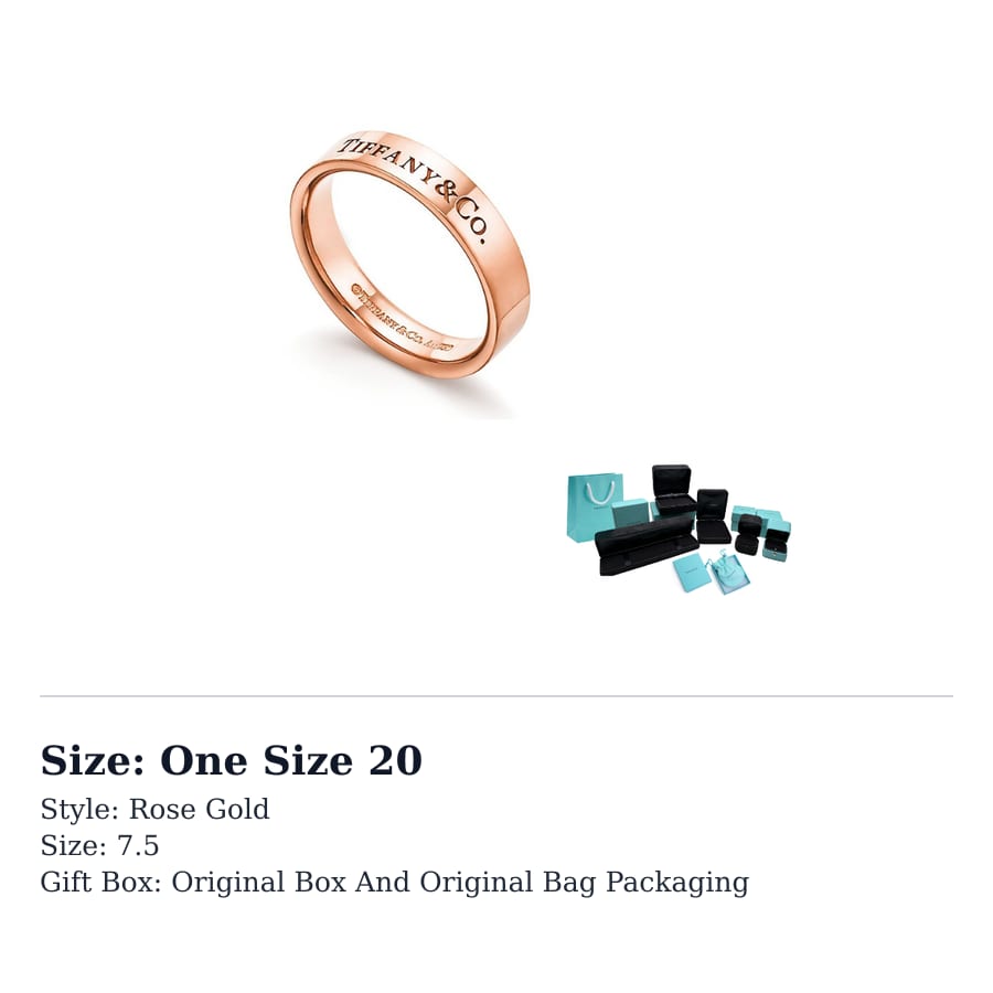 TIFFANY & CO. 18K Rose Gold Rings Women's GRP08841