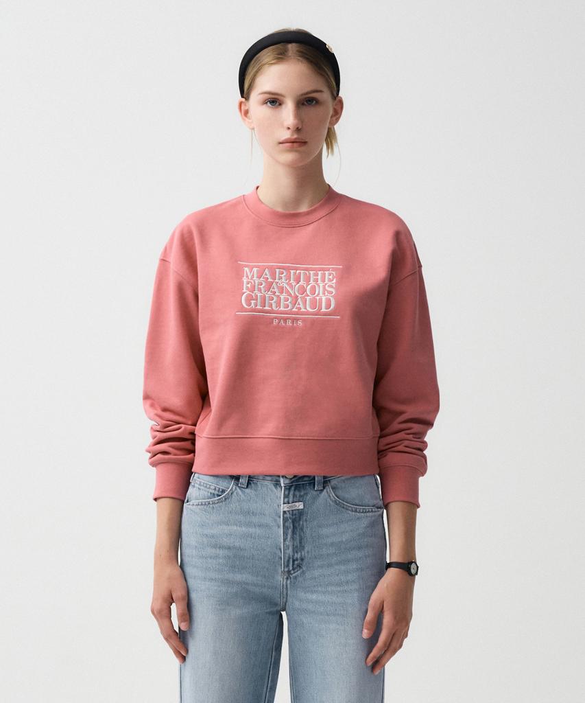 Malittepeulangsowajeobeo W Classic Logo Crop Sweatshirt Pink