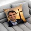 America C-Charlie Kirk Cross Throw Pillow Case For 45X45Cm 40X40Cm 30X30Cm 50X50Cm 55X55Cm Square Home Pillowcase Case