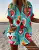 Summer European and American Women's Clothing Bamboo Hemp 1D Digital Printing Short-sleeved Shirt Beach Shorts Casual Two-piece Set