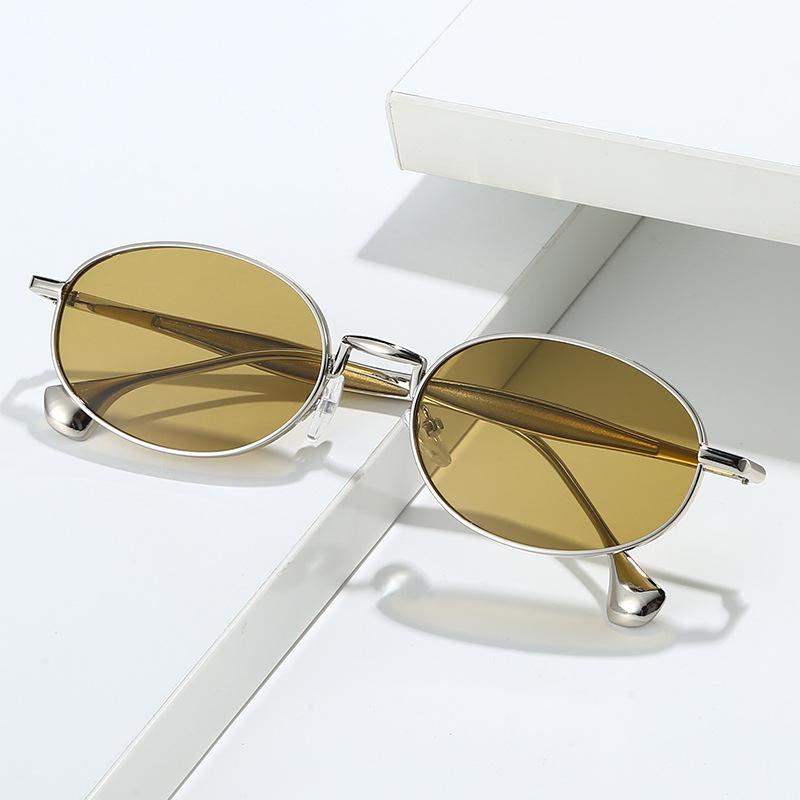 Retro kovové sluneční brýle s malým rámečkem: Styl Old Money, High-End Móda z Hongkongu pro Muže a Ženy