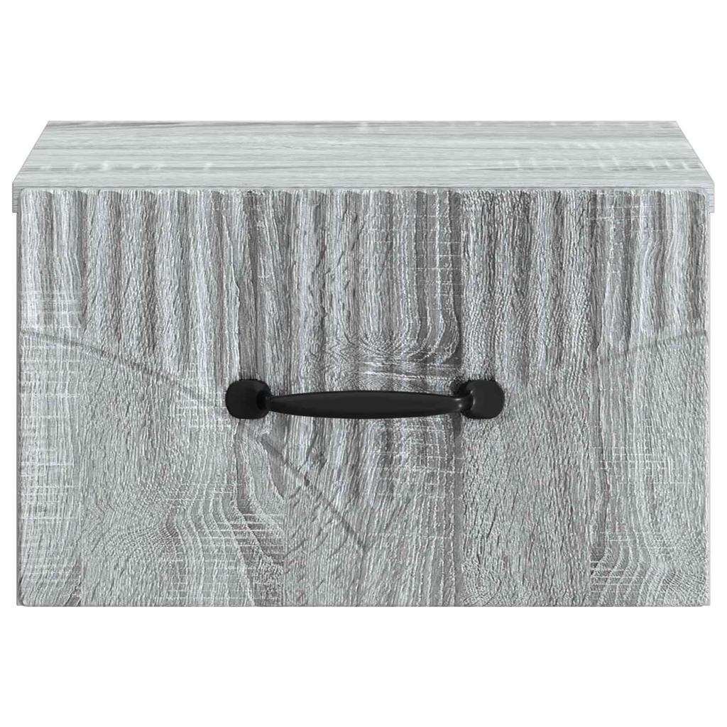 Wall Mounted Nightstand Gray Sonoma 34.5 x 33 x 20 cm