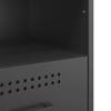 Nightstands 2 pcs. Black 36 x 39 x 50.5 cm Steel