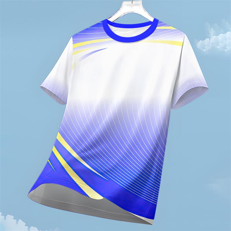 Men's Quick Dry Short Sleeve Sports T Shirt Fitness Running Badminton Sportswear T-shirt Summer Trendy Outdoor Breathable Tees