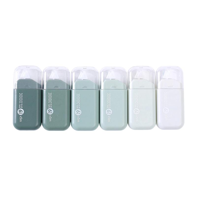 6pcs Removable Adhesive Pens Gradient Color Precise Nib for Handmade Journal Decoration and Photo Mounting