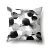 Polyester Pillowcase Peach Leather Velvet Black and White Geometric Printed Pillowcase Waist Cushion Cover Bedside Cushion Cover Bedside Cushion Cover