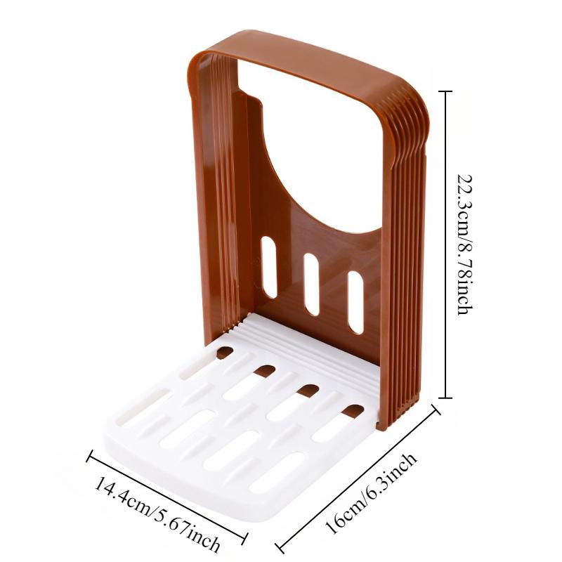 1PC Toast slicing knife holder Foldable plastic cutting tool Sandwich cutting mold Toast Slicer Household baking tools