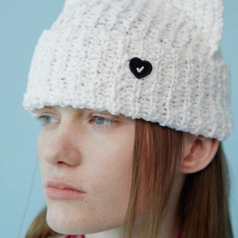 AWESOME NEEDS SS CAT KNIT HAT_WHITE